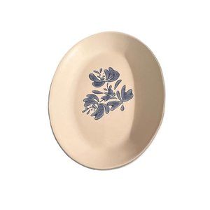 Pfaltzgraff Yorktowne Vintage 14" Oval Platter Castle Marks Blue White Floral US